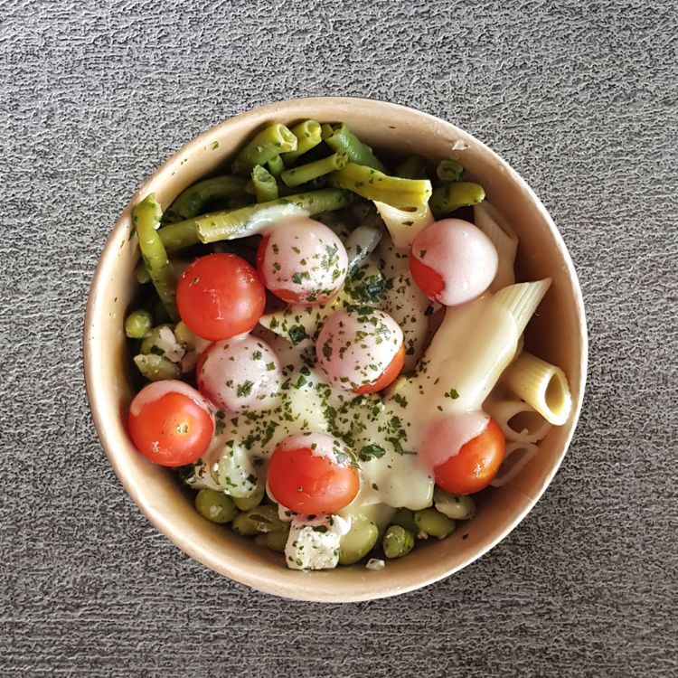 Bowl Nature - haricots verts, tomates, pois chiches, penne