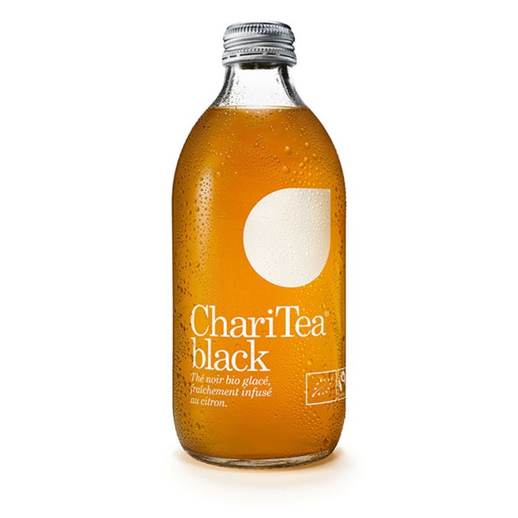 Thé glacé thé noir infusé au citron 33cl Charitea Black